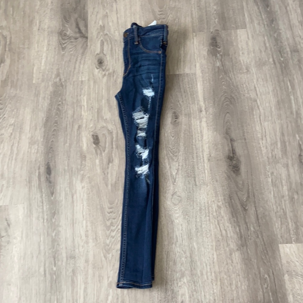Blue ripped jeans